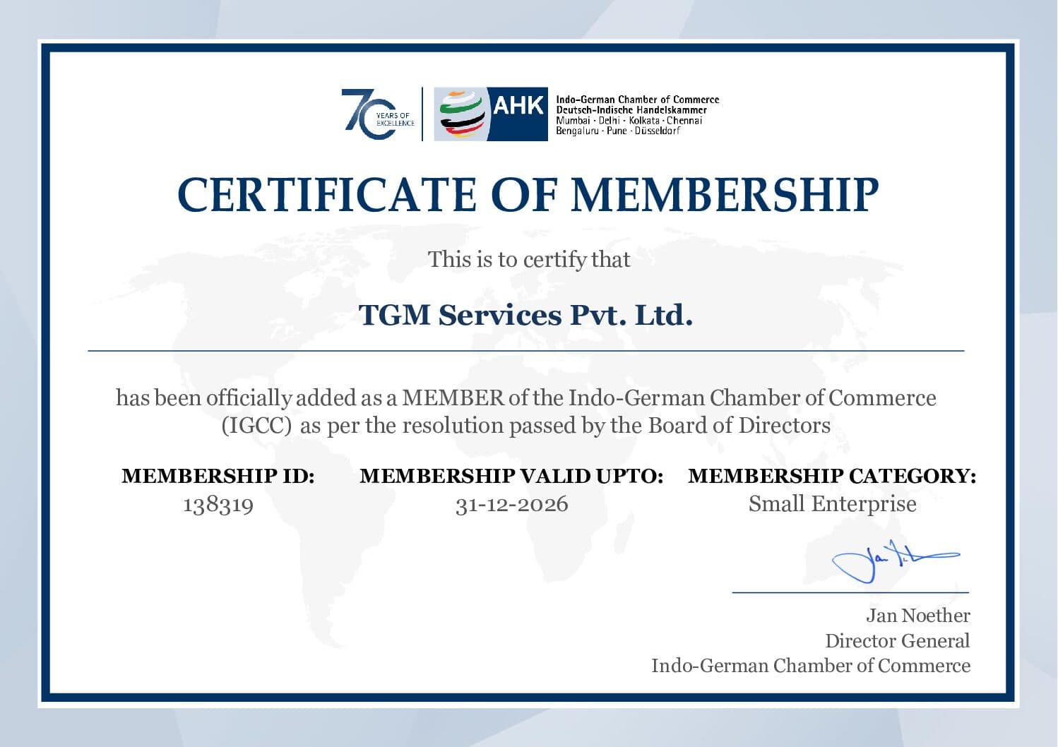 Partnership With The Indo-German Chamber Of Commerce