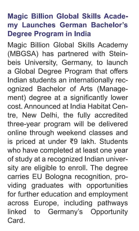 A New Gateway to European Education Through MBGSA