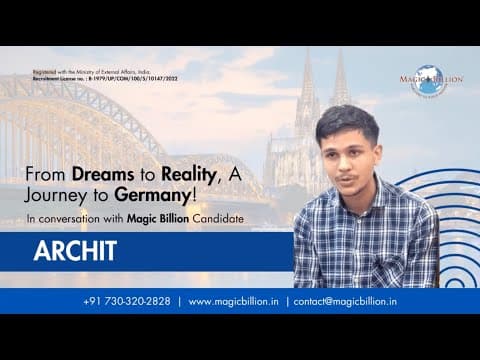 From Dreams to Reality: Archit's Journey to Germany
