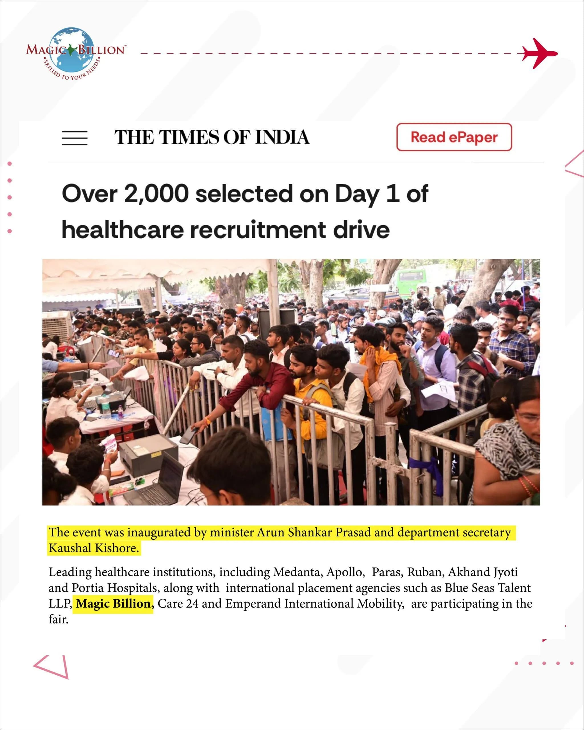Over 2,000 Candidates Selected on Day 1 of Bihar Healthcare Recruitment Drive